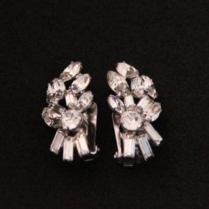Crystal Rhinestone Clip On Earrings